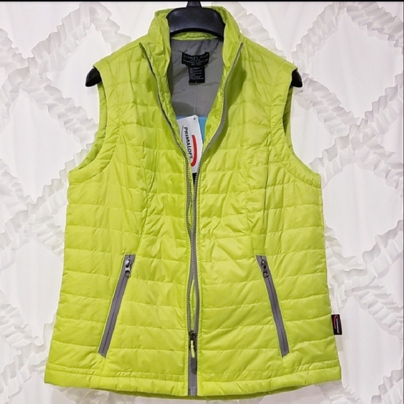 NWT Insulated Puffer Vest Chartreuse Green Size S - Picture 2 of 5
